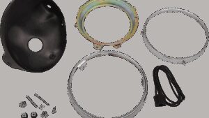 EMGO 7" Side Mount Headlamp Shell - Black