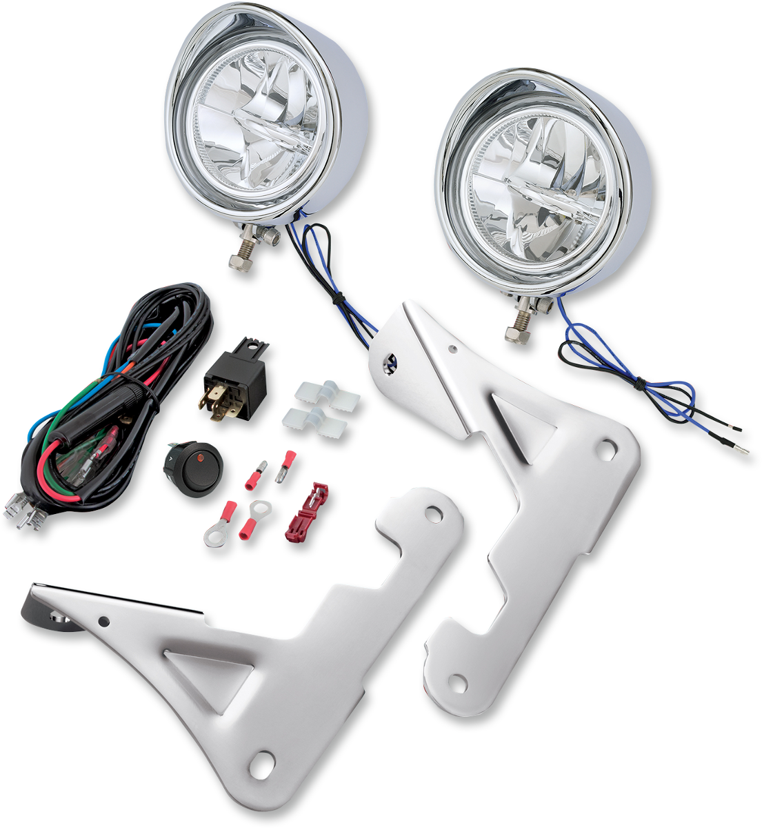 SHOW CHROME Driving Light Kit - 3-1/2" - Chrome - '99-'20 FLHT