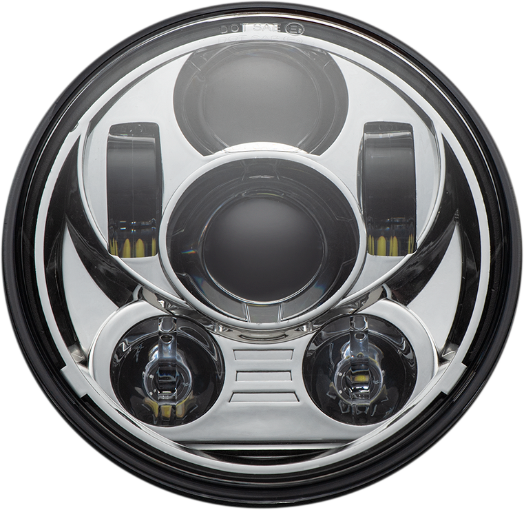 CUSTOM DYNAMICS Headlamp - 5-3/4" - LED - Chrome