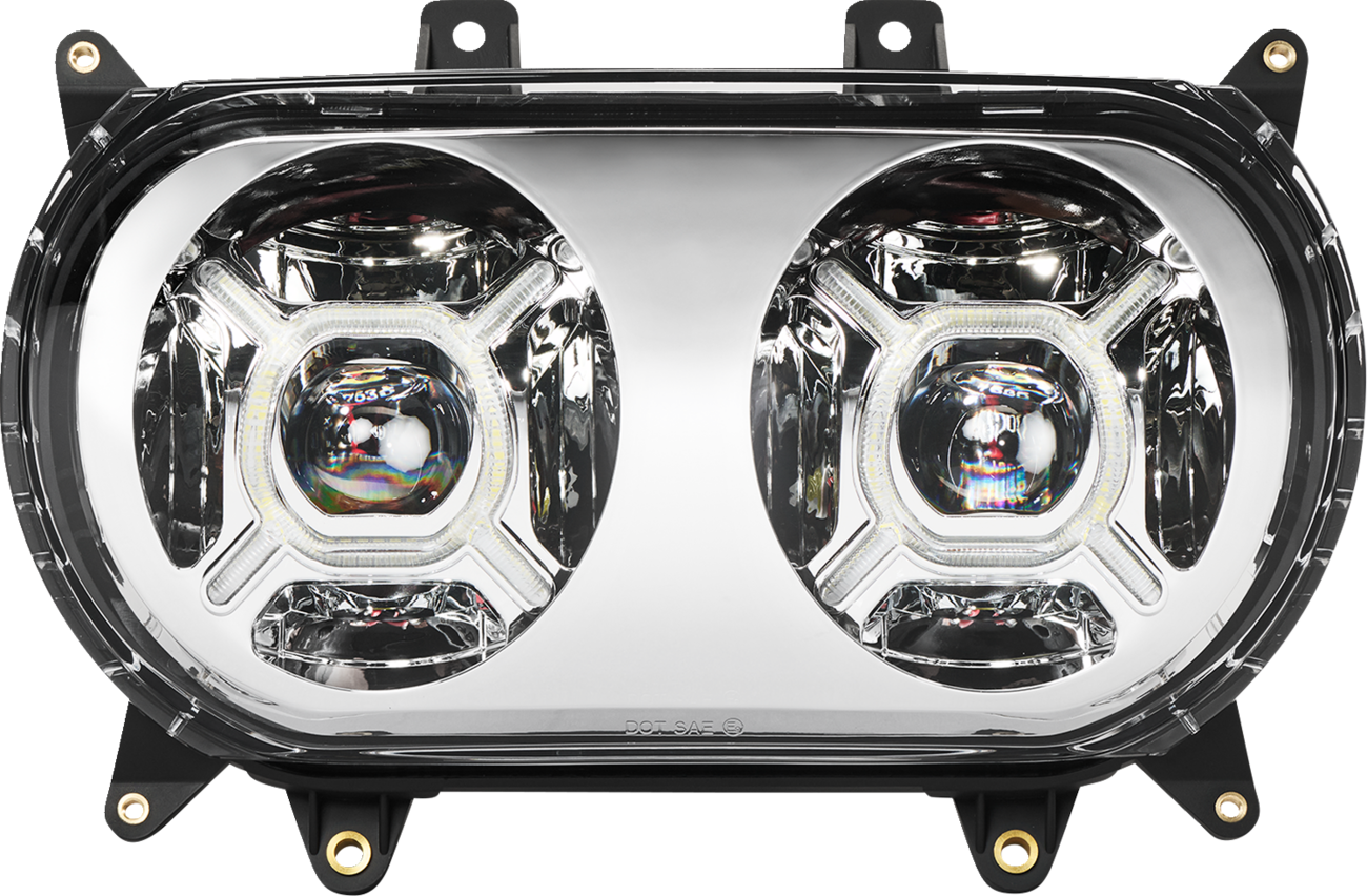 CUSTOM DYNAMICS LED Headlight - Chrome - FLTR