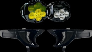 CUSTOM DYNAMICS HEADLIGHT & FOG LIGHT SHARK DEMON 2 COMBO W/ SPEED PLATES