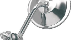 EMGO Mirror - Side View - Round - 4" Stem - Chrome - Each - Universal