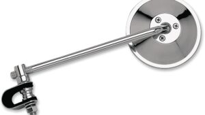 EMGO Mirror - Side View - Round - 8" Stem - Chrome - Each - Universal