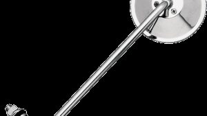 EMGO Mirror - Side View - Round - 10" Stem - Chrome - Each - Universal
