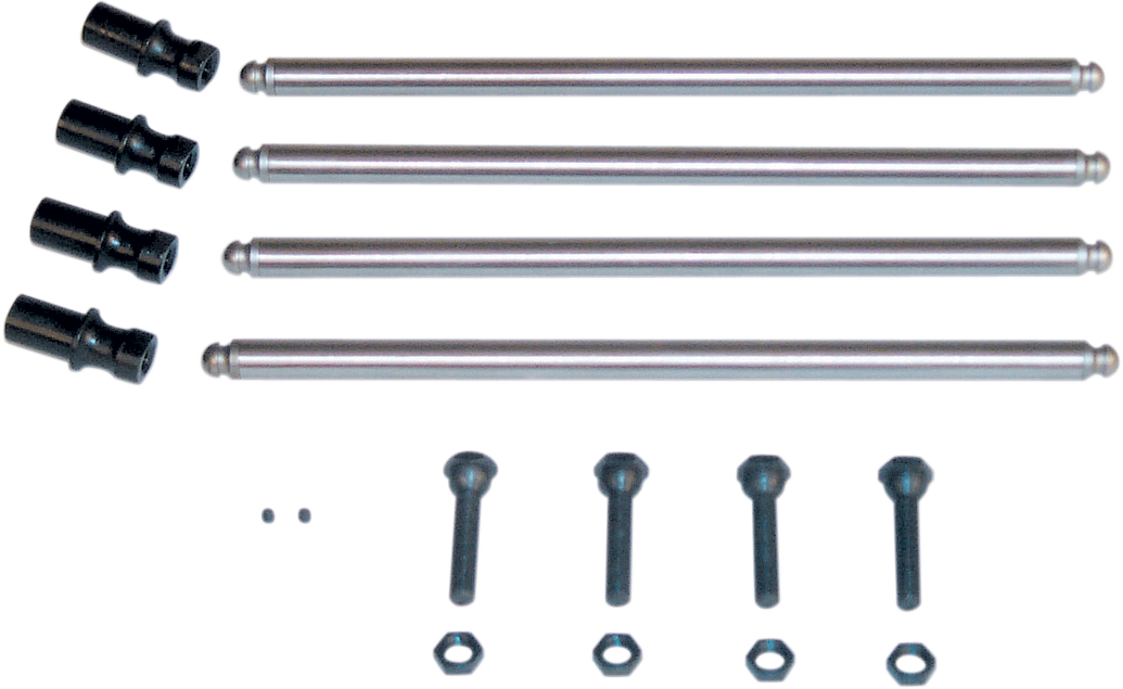 S&S CYCLE Non-Adjustable Pushrod Kit - Conversion w/Adjustable Lifter Adapters - Big Twin