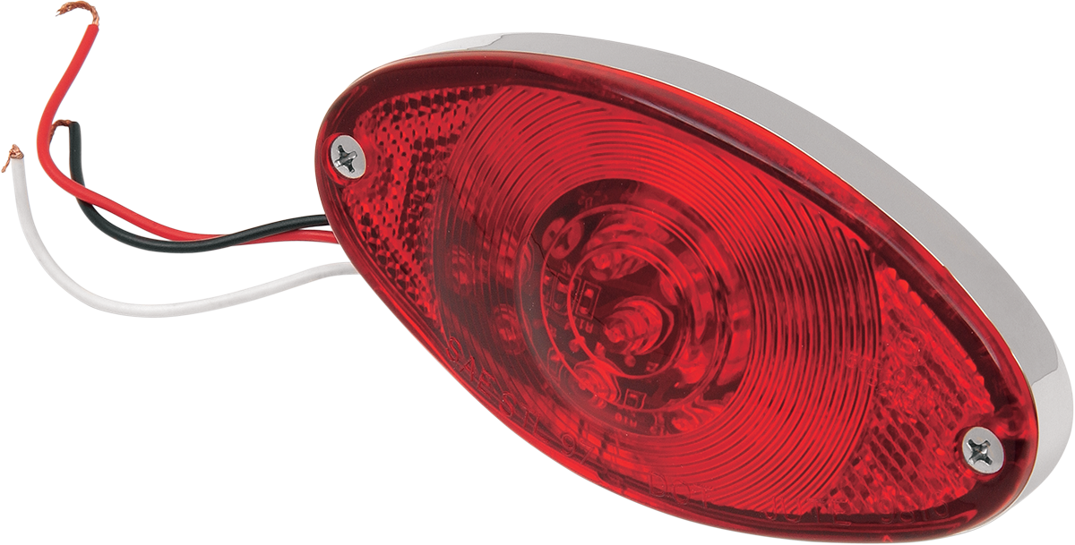 DRAG SPECIALTIES Taillight - Cat Eye - Ultra Thin - Red Lens