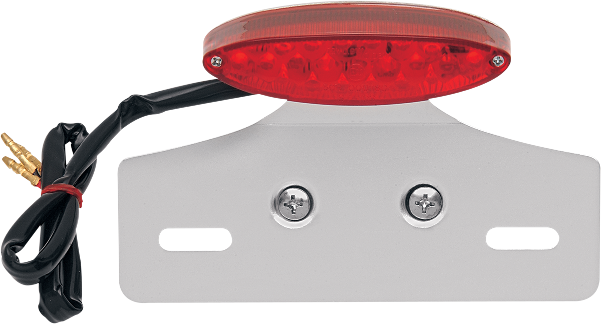 DRAG SPECIALTIES Taillight/License Plate Mount - Cat Eye -Red Lens - Clear LED
