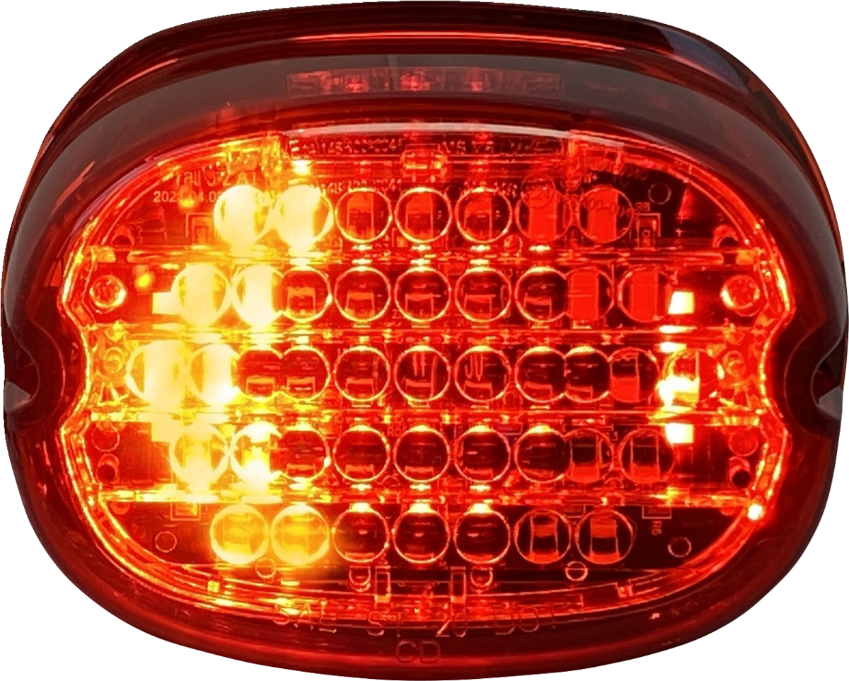 CUSTOM DYNAMICS Taillight w/ Integrated Turn Signal - No Window - Red Lens