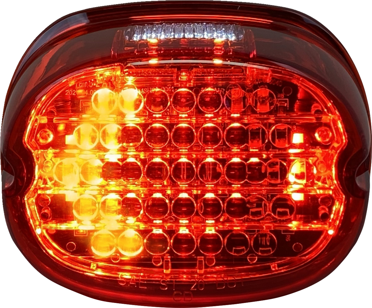 CUSTOM DYNAMICS Taillight w/ Integrated Turn Signal - Top Window - Red Lens