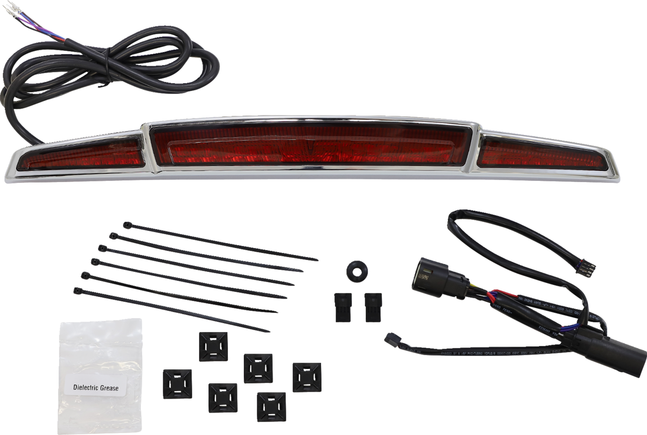 DRAG SPECIALTIES Side Mount Taillight/License Plate Mount - Curved Vertical - Half-Moon - Image 2