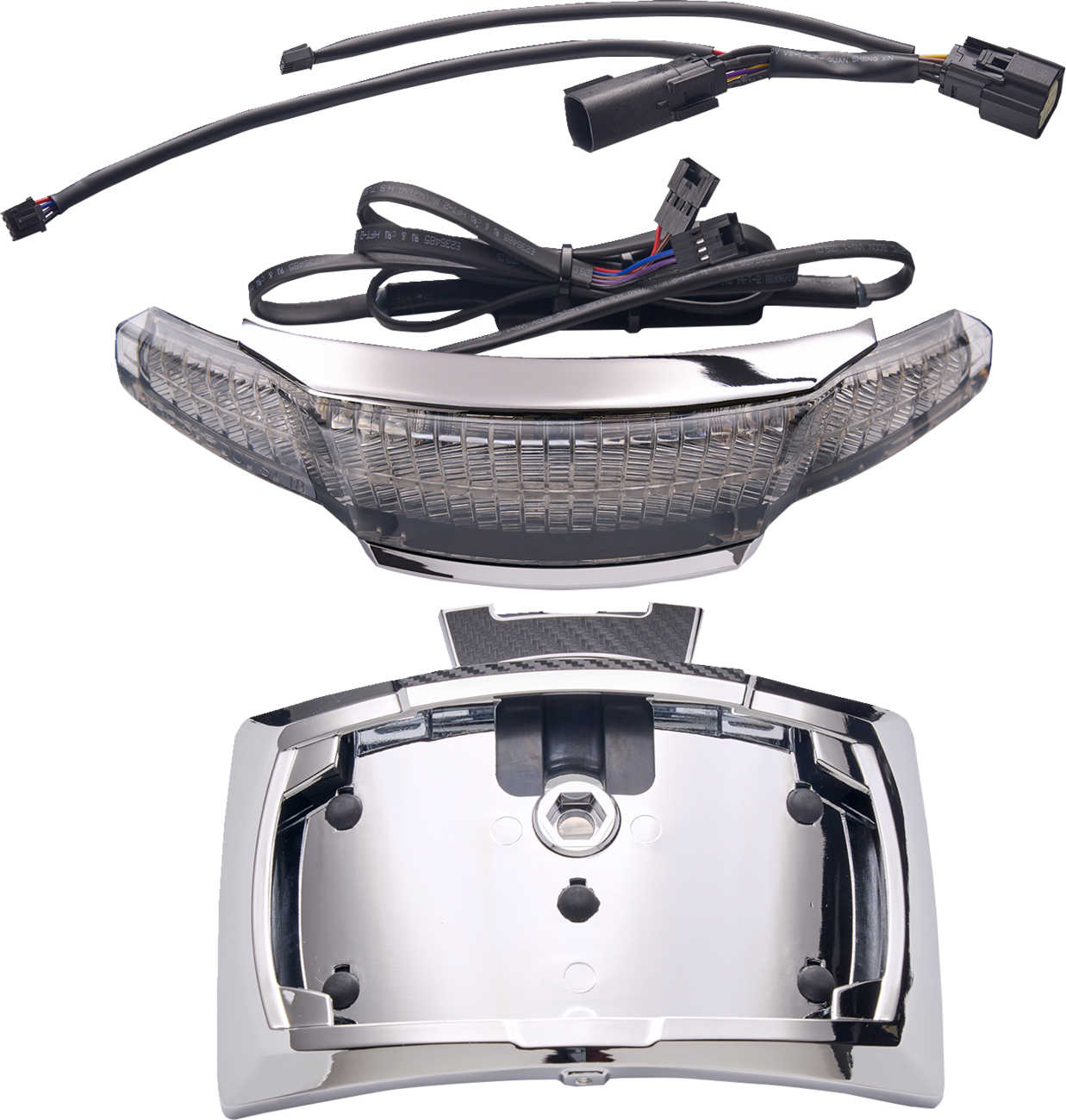 CIRO Taillight/License Plate Holder - Light Smoke Lens - Chrome