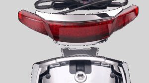 CIRO Taillight/License Plate Holder - Red Lens - Chrome