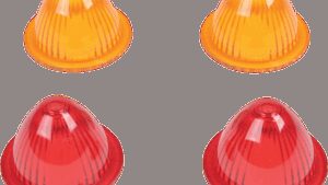 DRAG SPECIALTIES Mini Retro-Style Lens Kit - Amber/Red