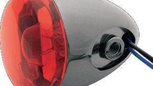 CHRIS PRODUCTS Turn Signal - Black Nickel/Red