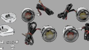 DRAG SPECIALTIES Turn Signal Kit - Red/Smoke