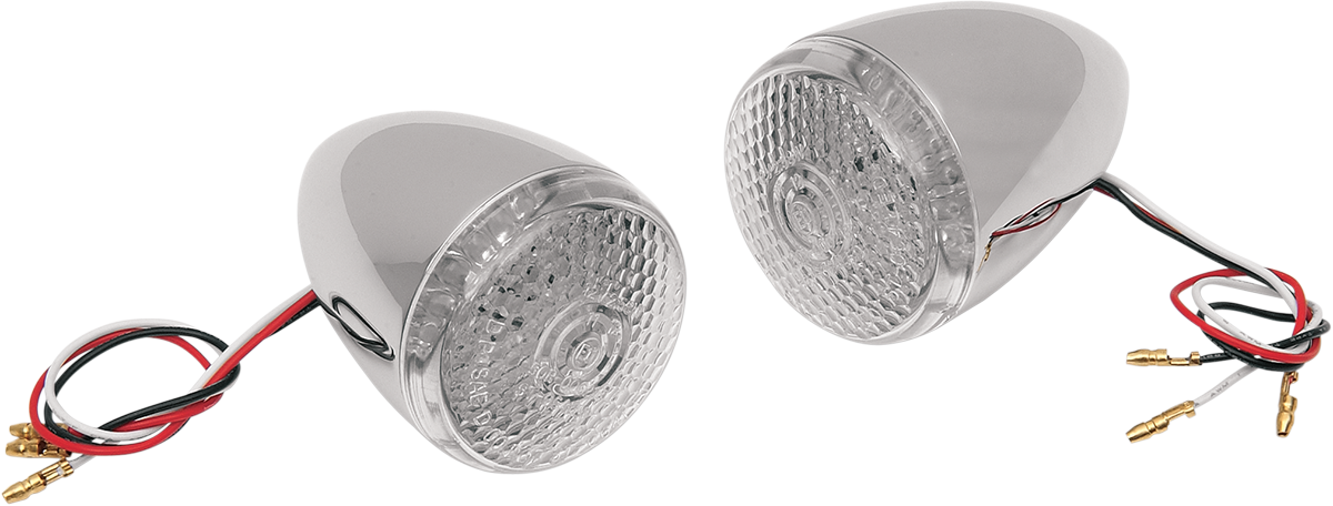 DRAG SPECIALTIES Turn Signal Kit - Clear/Red - Rear