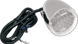 CHRIS PRODUCTS Turn Signal - Red LED - Chrome/Clear