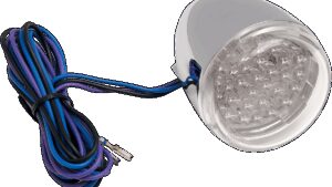 CHRIS PRODUCTS Turn Signal - Red LED - Chrome/Clear