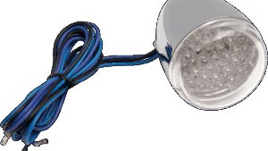 CHRIS PRODUCTS Turn Signal - Amber LED - Chrome/Clear