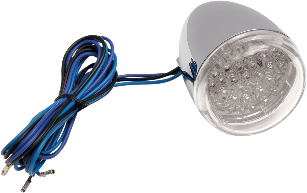 CHRIS PRODUCTS Turn Signal - Amber LED - Chrome/Clear