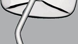 EMGO Mirror - Side View - Plain Face/Rectangle - Short Stem - Left/Right - Screw-In - Each