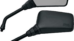 EMGO Mirror - Roadhawk - Side View - Rectangle - Long - M10 x 1.25 - Black