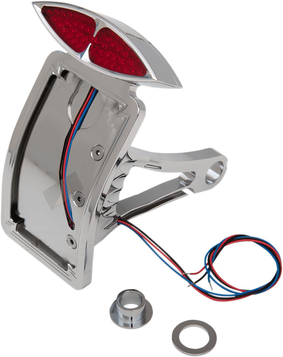 DRAG SPECIALTIES Taillight/License Plate Mount - Curved - Vertical