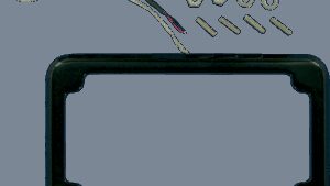 CYCLE VISIONS Beveled License Plate Frame - Black - with Plate Light