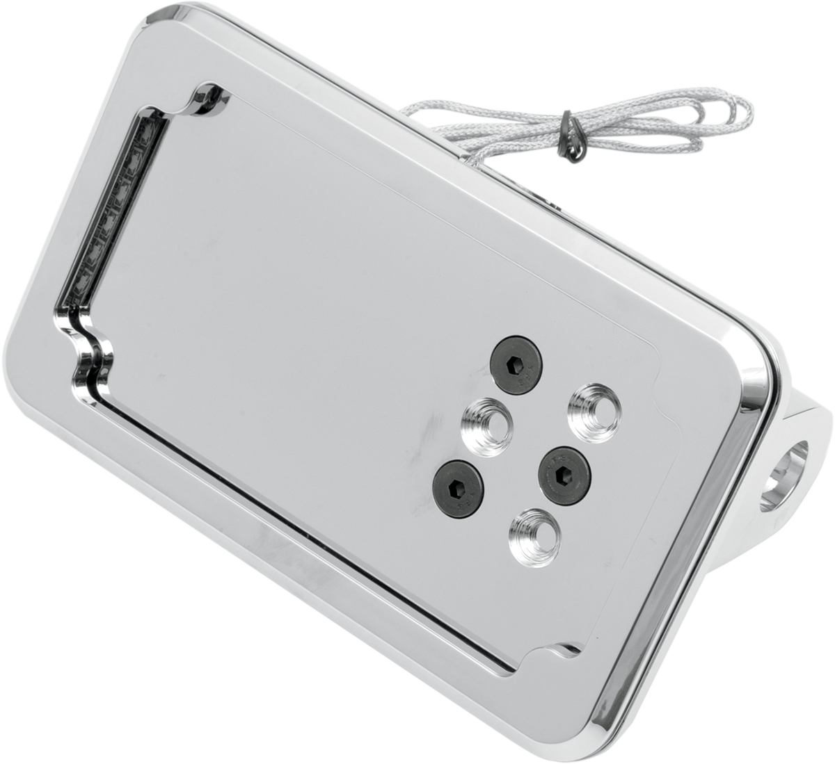 CYCLE VISIONS Horizontal License Plate Mount with Light - '86-'07 ST - Chrome