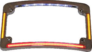CUSTOM DYNAMICS License Plate Frame - Radius - Chrome