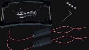 CUSTOM DYNAMICS Tri-Radius License Plate Frame with Flushmount LEDs - Black