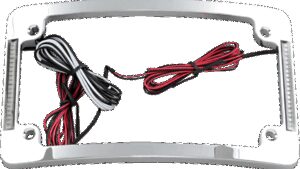 CUSTOM DYNAMICS Tri-Radius License Plate Frame with Flushmount LEDs - Chrome