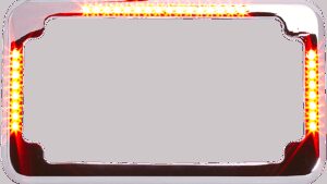 CYCLE VISIONS License Plate Frame - Flat - Chrome