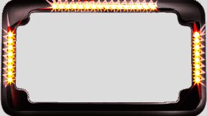 CYCLE VISIONS License Plate Frame - Flat - Black