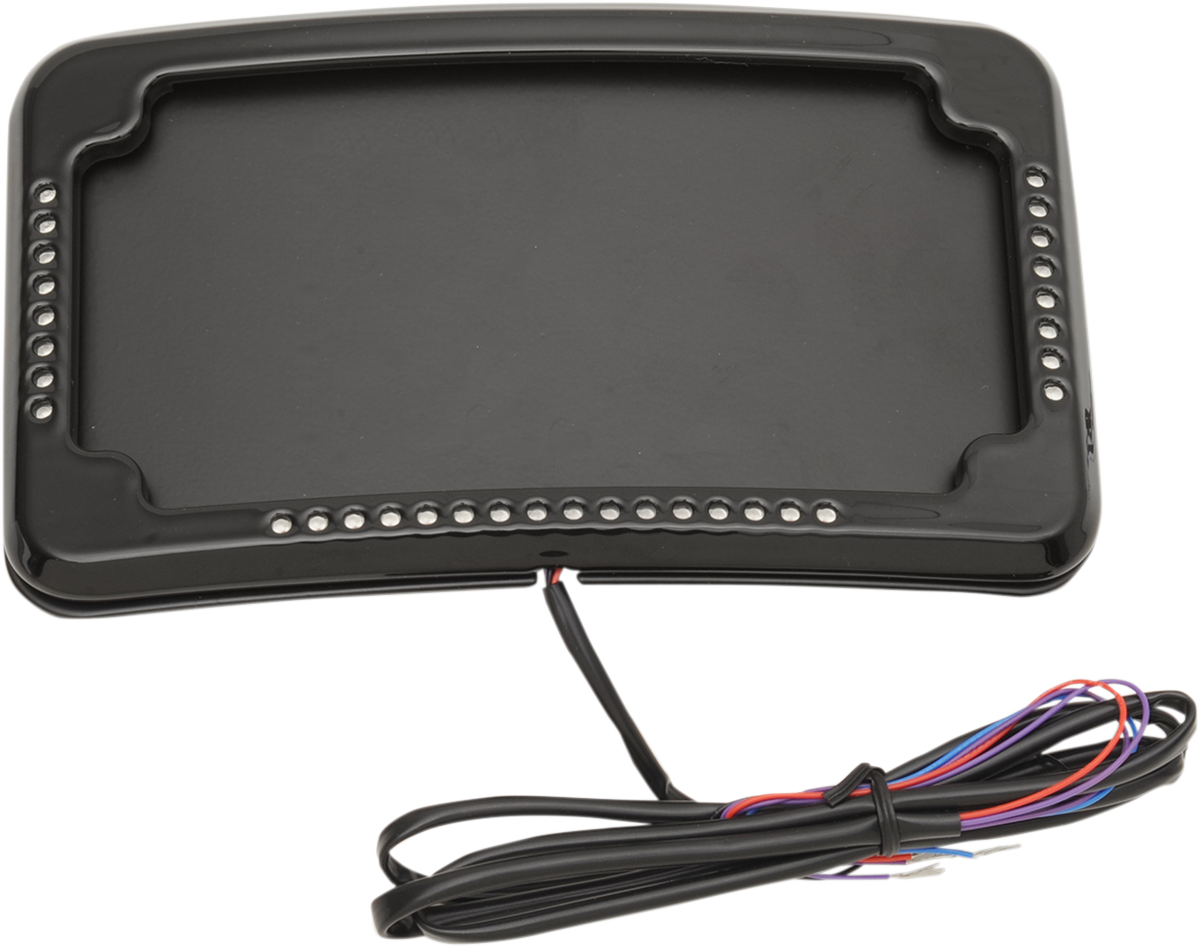 CYCLE VISIONS Horizontal License Plate Mount with Light - '86-'07 ST - Chrome - Image 2