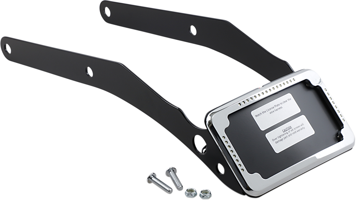 CYCLE VISIONS LP Plate Frame & Mount with Signals - FLSL/FXBB - Chrome