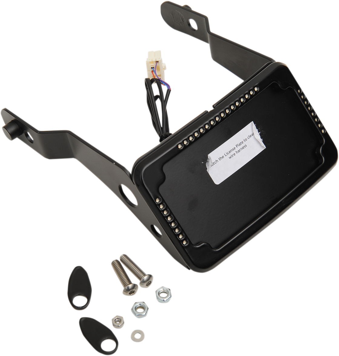 CYCLE VISIONS LP Plate Frame & Mount with Signals - FLSL/FXBB - Black