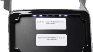 CYCLE VISIONS LP Plate Frame & Mount with Tag Light - FXDB - Black