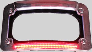 CUSTOM DYNAMICS Dual-LED License Place Frame - Indian - Chrome