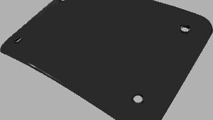 CYCLE VISIONS 3-Hole License Plate Mount - Harley Davidson - Black