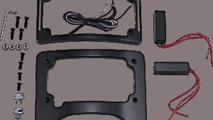 CUSTOM DYNAMICS Turn Signal Eliminator/Illuminated Tri-Frame - Gloss Black