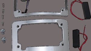 CUSTOM DYNAMICS Turn Signal Eliminator/Illuminated Tri-Frame - Chrome