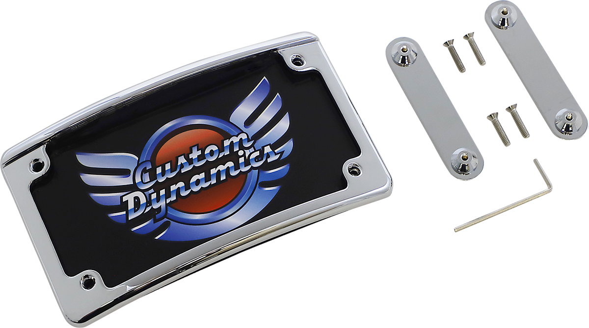 CUSTOM DYNAMICS License Plate Frame - LED - Chrome