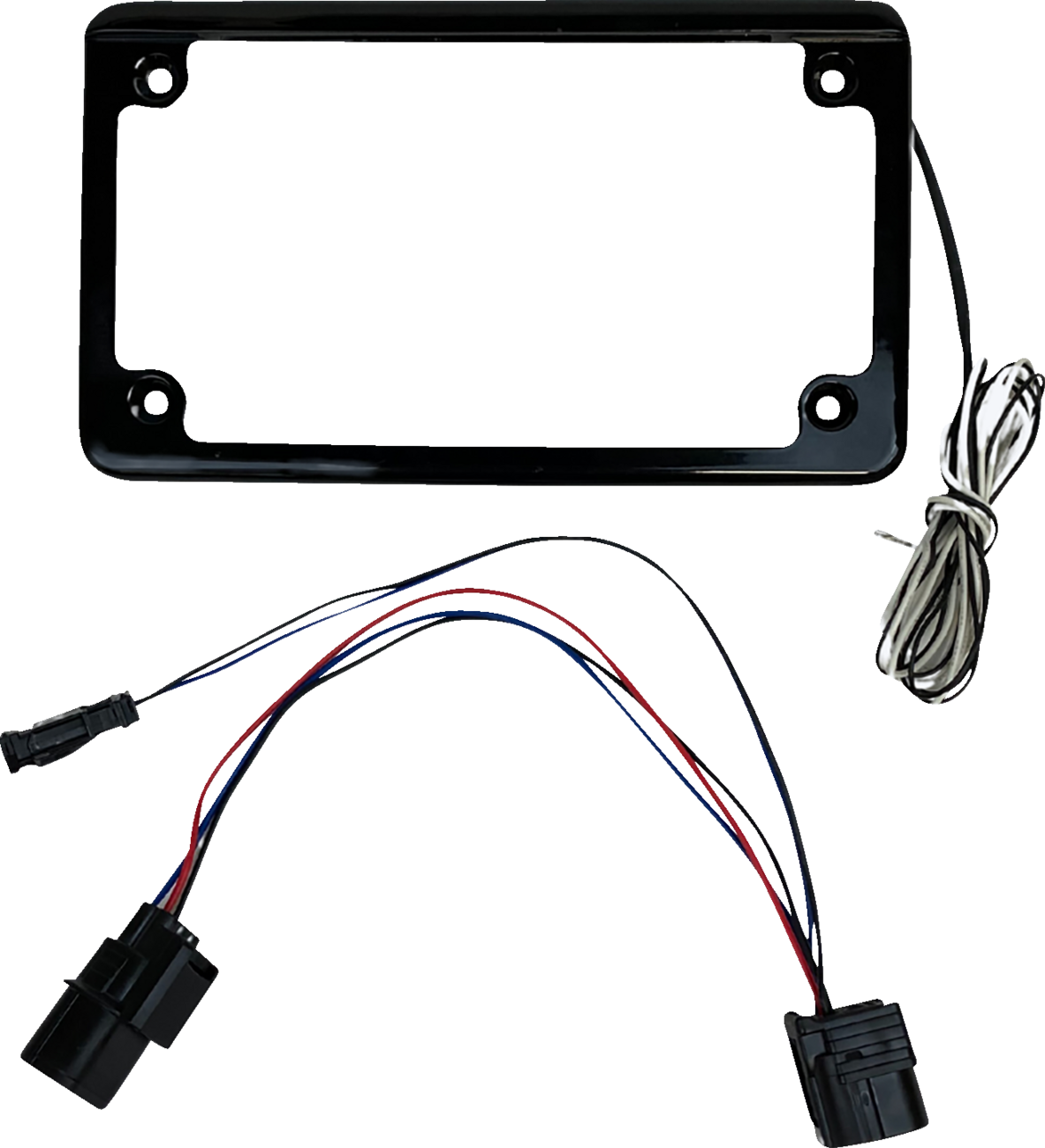 CUSTOM DYNAMICS Lighted License Plate Frame - Gloss Black - Talon