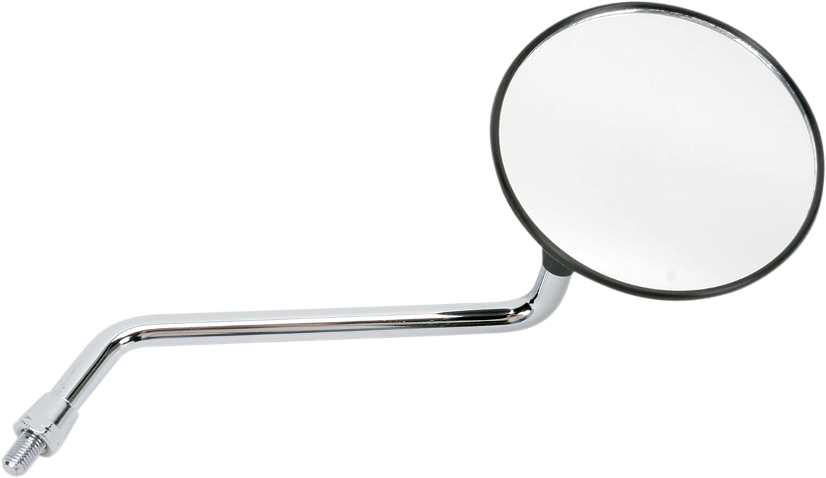 EMGO Mirror - Side View - Round - Black w/Chrome Stem - Right