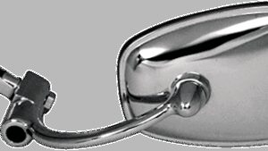 EMGO Mirror - Side View/Bar End - Rectangle - Curved - Chrome