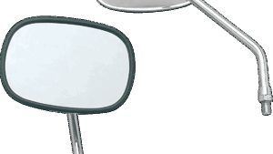 EMGO Mirror - Stamped - Plain - Side View - Rectangle - M10 x 1.25 - Chrome - Left/Right