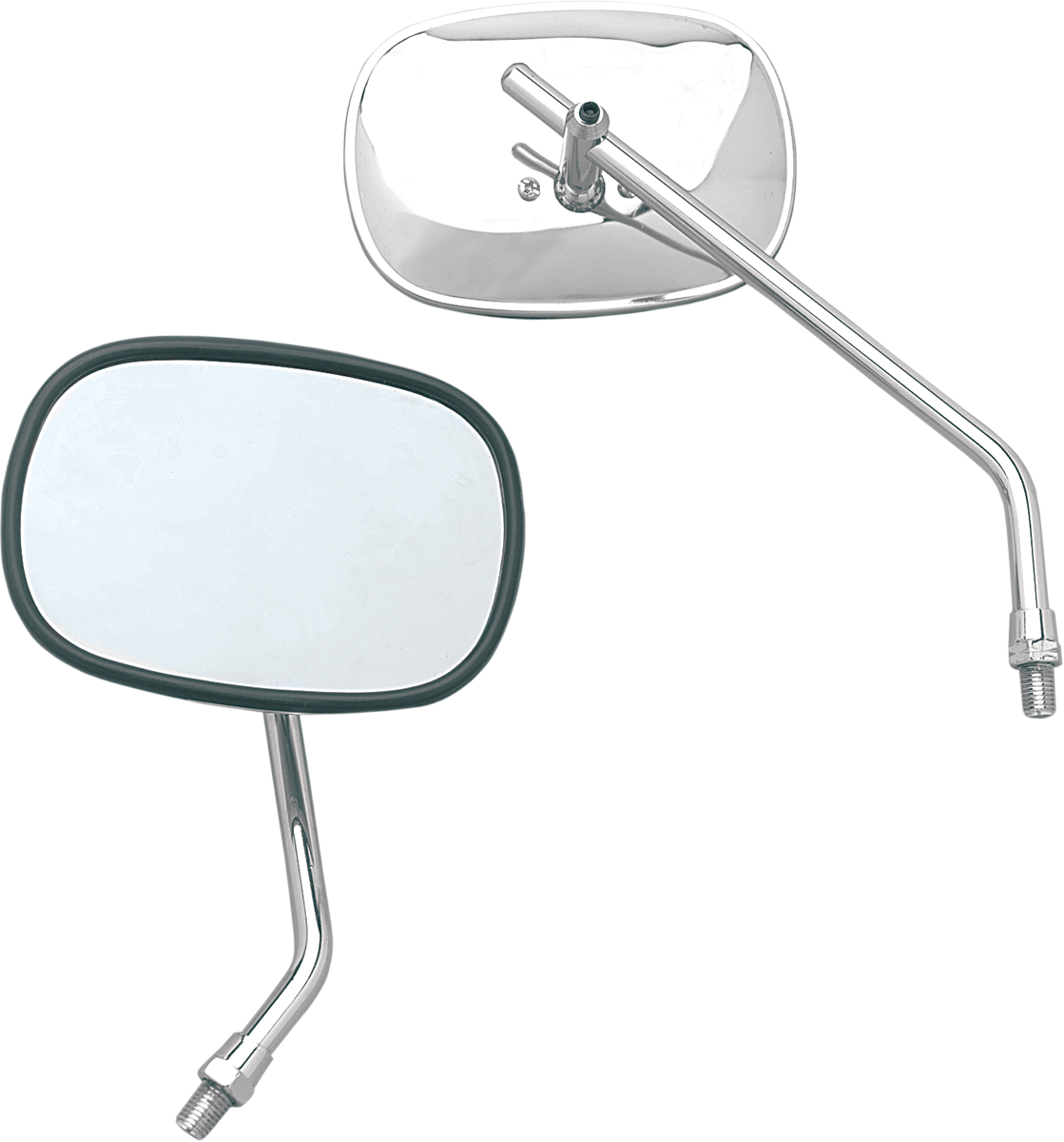 EMGO Mirror - Stamped - Plain - Side View - Rectangle - M10 x 1.25 - Chrome - Left/Right