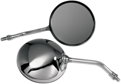 EMGO Mirror - CB-Style - Side View - Round - Chrome