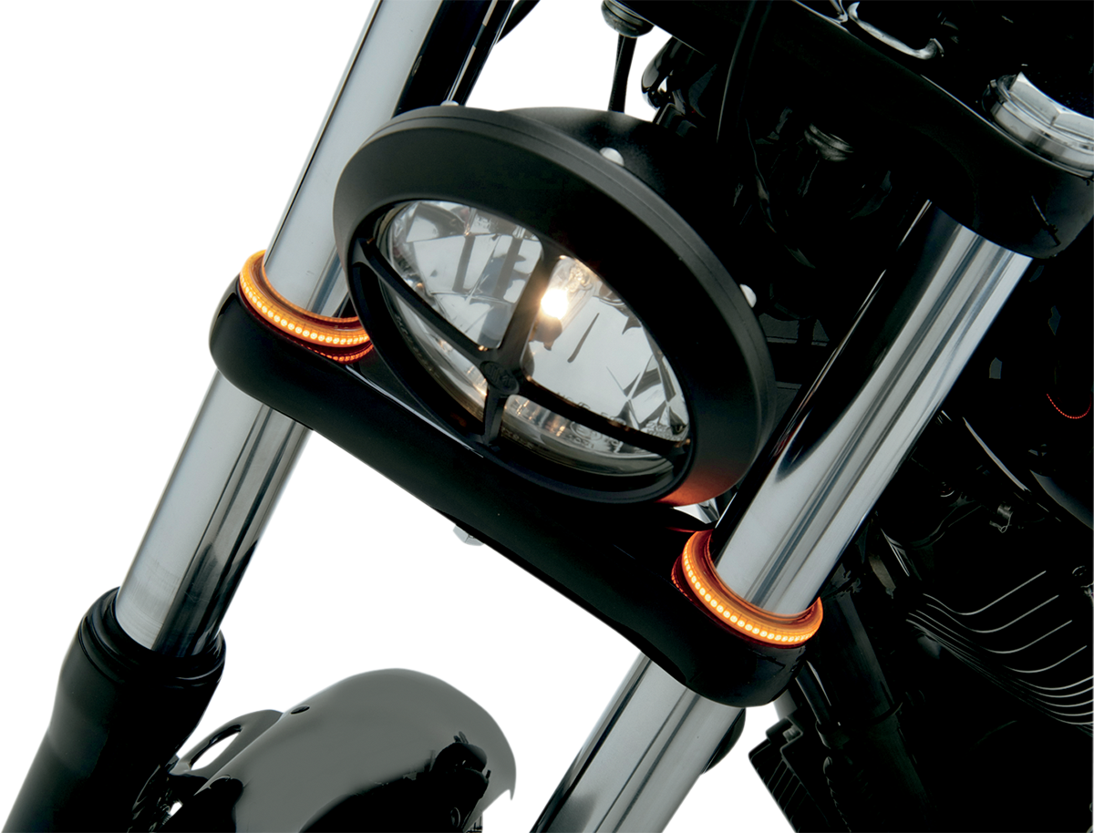 CUSTOM DYNAMICS WRAPZ® Fork Lights - 41 mm - Amber Lens